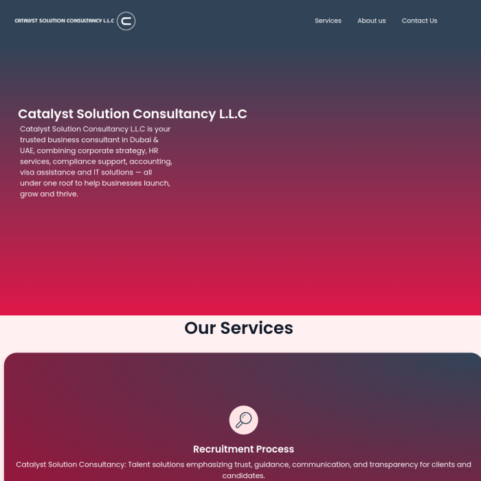 Catalyst Dubai website